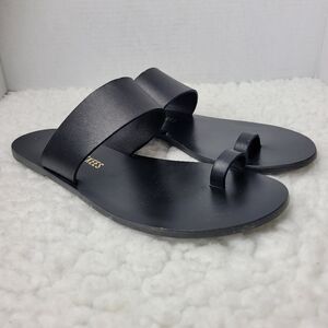 Tkees Dem Womens Slide Size 8 Black Sandals